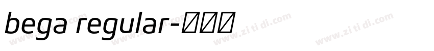 bega regular字体转换